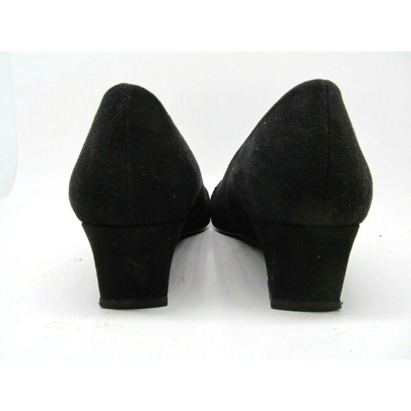 Stuart Weitzman Womens Black Suede Metal Beaded Knot Bow Size US 6 B - Picture 4 of 6